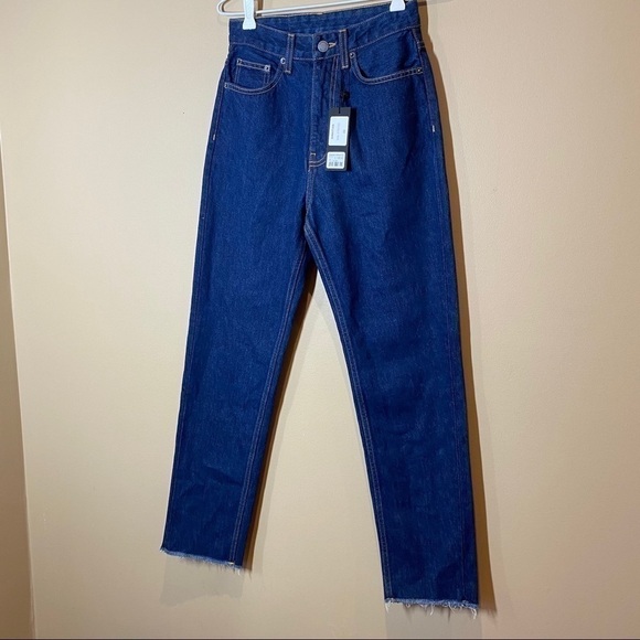 Nwt Carmar Sebastian High Waisted Raw Hem Jeans - Picture 12 of 12